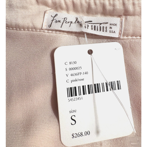 NEW Free People X CP Shades Jacey Velvet Mini Tunic Dress Silk Blend Pink S - Picture 2 of 14